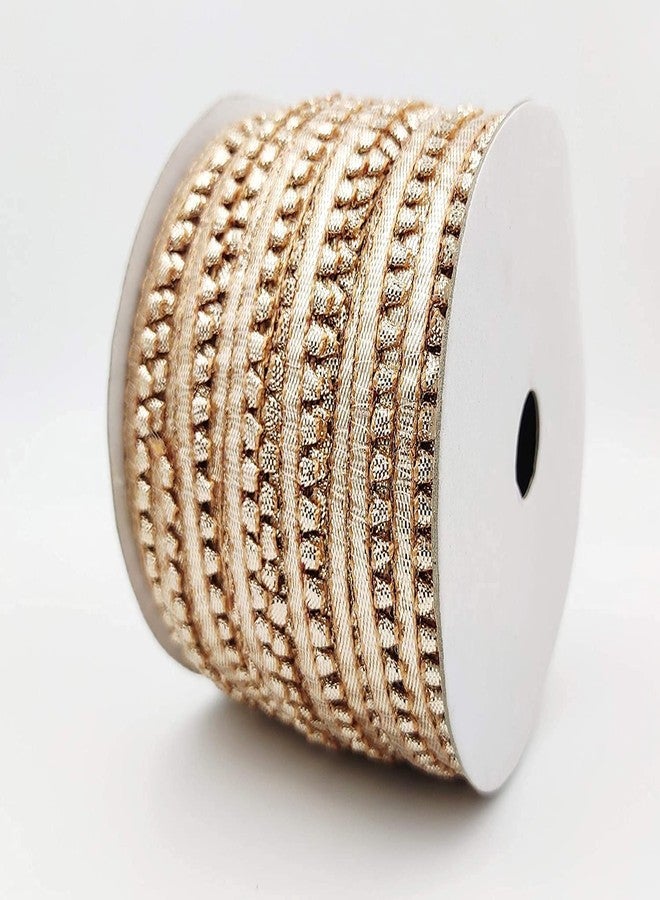 Premdas laces Samosa Gota Patti Lace Border (40 Meter) Material for Dupatta, Bridal Dresses, Saree, Lehengas, Palazzo, Anarkali Suits, Blouses. (Rose Gold Samosa Lace) - Image 1